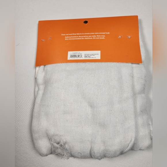 Ja'cor 12.5 Ft. Jumbo Gauze Cloth Fabric Decor, White Halloween Decorative Prop, - Picture 3 of 3